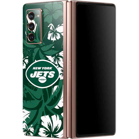 NFL New York Jets Tropical Print Galaxy Z Fold2 5G Skin