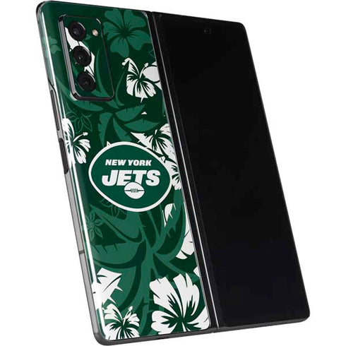 NFL New York Jets Tropical Print Galaxy Z Fold2 5G Skin
