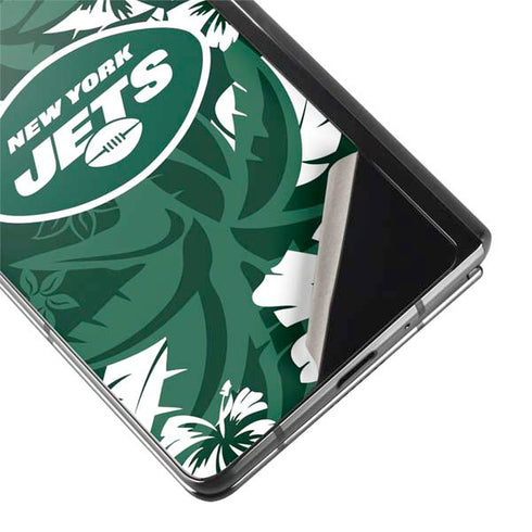 NFL New York Jets Tropical Print Galaxy Z Fold2 5G Skin