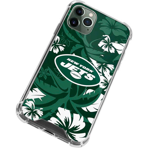 NFL New York Jets Tropical Print iPhone 11 Pro Max Clear Case