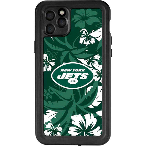 NFL New York Jets Tropical Print iPhone 11 Pro Max Waterproof Case