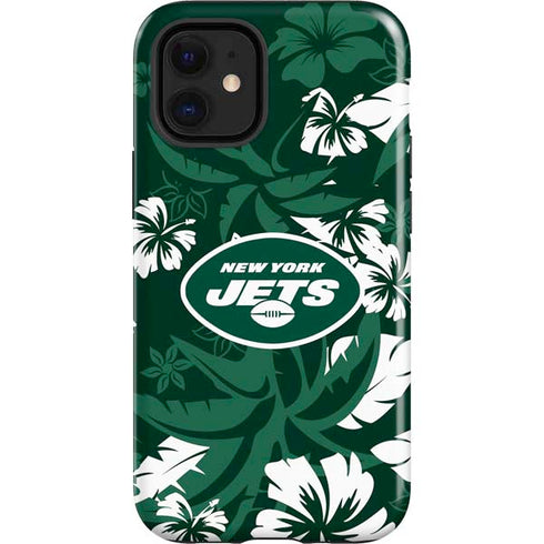 NFL New York Jets Tropical Print iPhone 12 Mini Impact Case