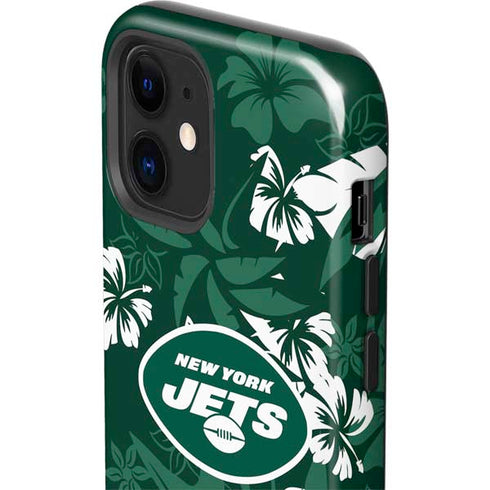 NFL New York Jets Tropical Print iPhone 12 Mini Impact Case