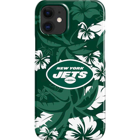 NFL New York Jets Tropical Print iPhone 12 Mini Lite Case