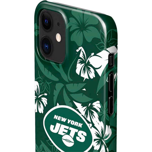 NFL New York Jets Tropical Print iPhone 12 Mini Lite Case