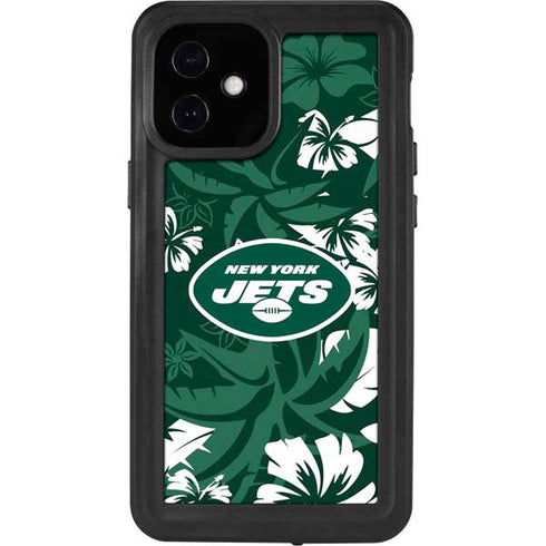 NFL New York Jets Tropical Print iPhone 12 Mini Waterproof Case