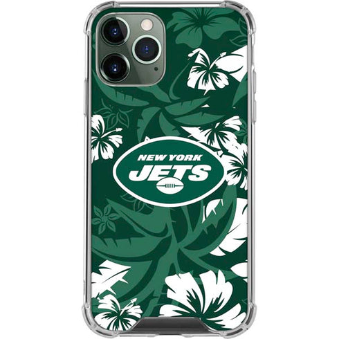 NFL New York Jets Tropical Print iPhone 12 Pro Clear Case
