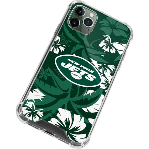 NFL New York Jets Tropical Print iPhone 12 Pro Clear Case