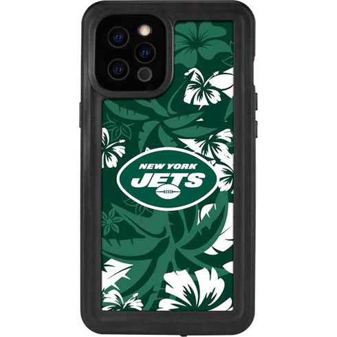 NFL New York Jets Tropical Print iPhone 12 Pro Max Waterproof Case