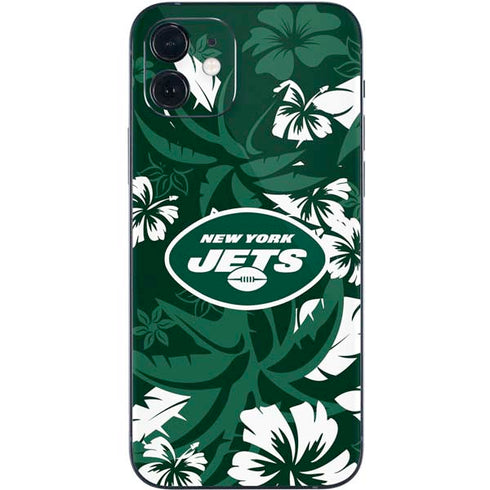 NFL New York Jets Tropical Print iPhone 12 Skin