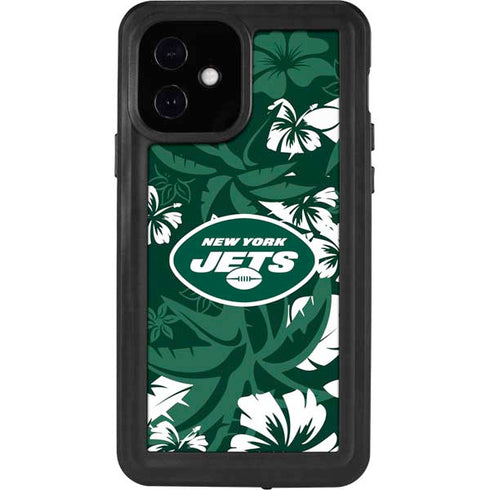 NFL New York Jets Tropical Print iPhone 12 Waterproof Case