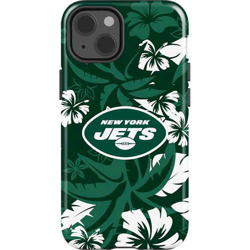 NFL New York Jets Tropical Print iPhone 13 Impact Case
