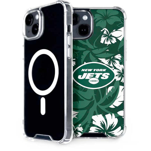 NFL New York Jets Tropical Print iPhone 13 MagSafe Case