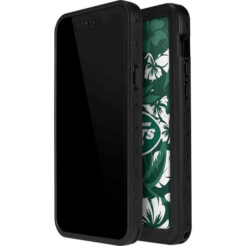 NFL New York Jets Tropical Print iPhone 13 Mini Waterproof Case