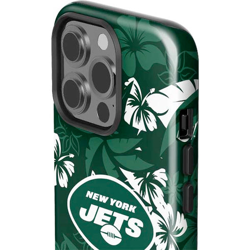 NFL New York Jets Tropical Print iPhone 13 Pro Impact Case
