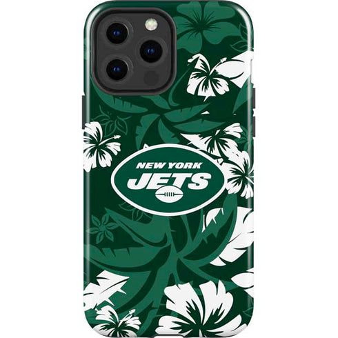 NFL New York Jets Tropical Print iPhone 13 Pro Max Impact Case