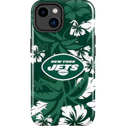 NFL New York Jets Tropical Print iPhone 14 Plus Impact Case