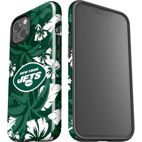 NFL New York Jets Tropical Print iPhone 14 Plus Impact Case
