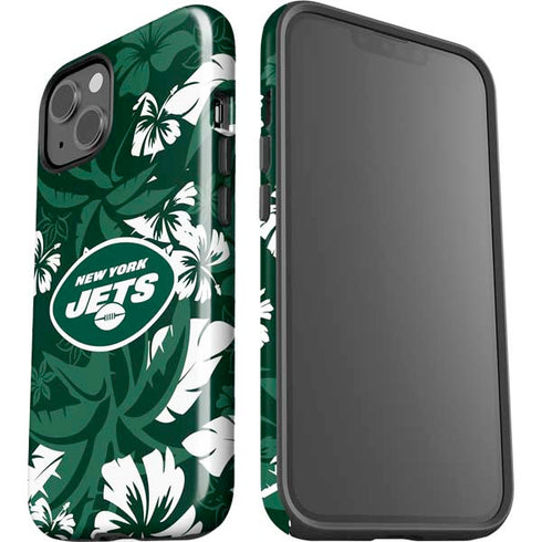 NFL New York Jets Tropical Print iPhone 15 Impact Case