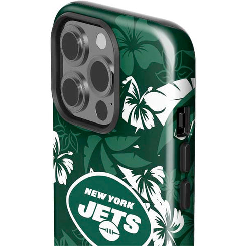 NFL New York Jets Tropical Print iPhone 14 Pro Impact Case