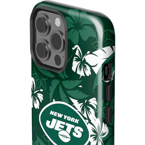 NFL New York Jets Tropical Print iPhone 15 Pro Max Impact Case
