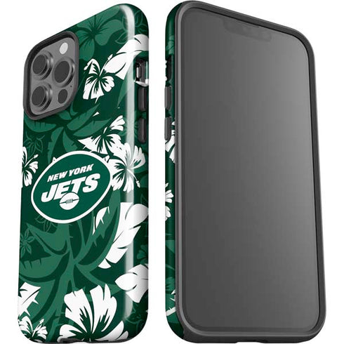 NFL New York Jets Tropical Print iPhone 15 Pro Max Impact Case