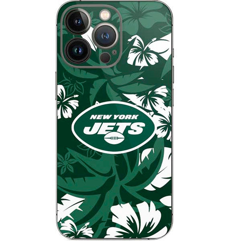 NFL New York Jets Tropical Print iPhone 14 Pro Skin