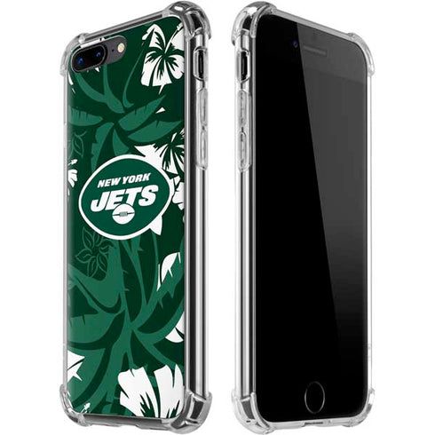 NFL New York Jets Tropical Print iPhone 7/8 Plus Clear Case