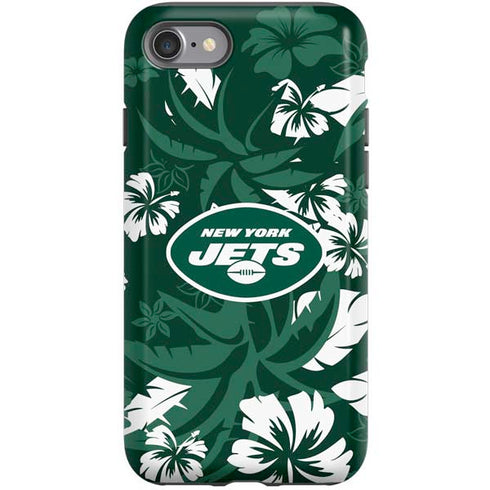 NFL New York Jets Tropical Print iPhone SE (2nd & 3rd Gen) Pro Case