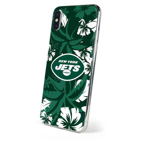 NFL New York Jets Tropical Print iPhone X Skin