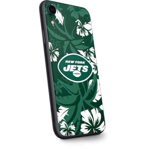 NFL New York Jets Tropical Print iPhone XR Skin