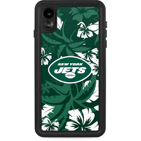 NFL New York Jets Tropical Print iPhone XR Waterproof Case
