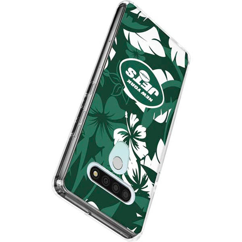 NFL New York Jets Tropical Print LG Stylo 6 Clear Case