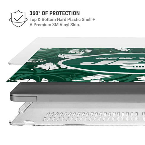 NFL New York Jets Tropical Print MacBook Pro 16in (2021-25) Case plus Skin