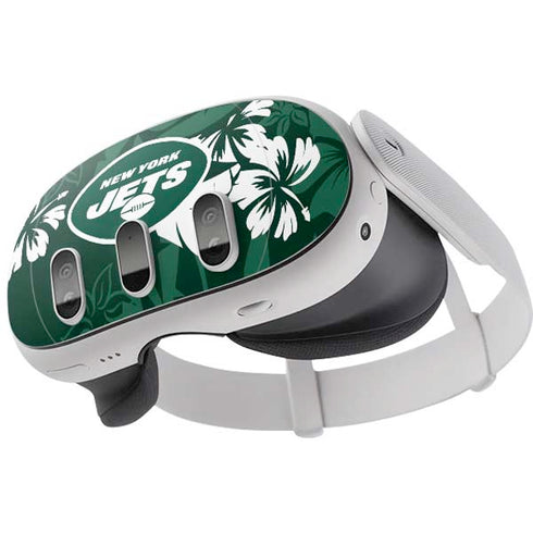 NFL New York Jets Tropical Print Meta Quest 3 Skin