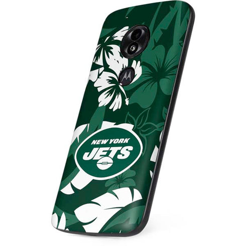 NFL New York Jets Tropical Print Moto E5 Play Skin