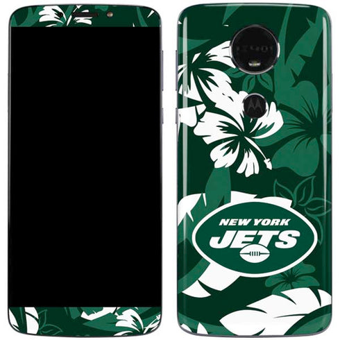 NFL New York Jets Tropical Print Moto E5 Plus Skin