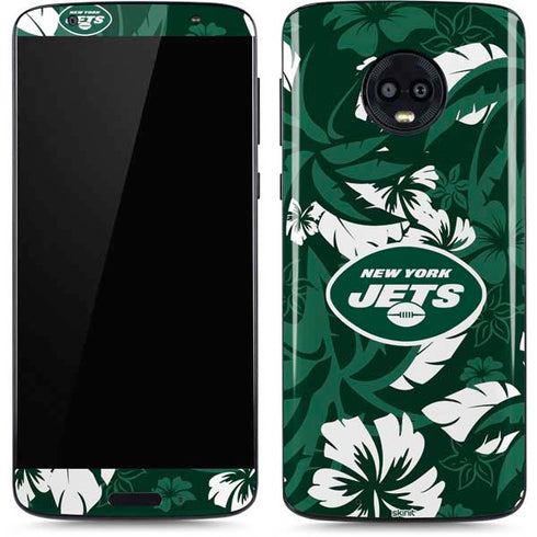 NFL New York Jets Tropical Print Moto G6 Skin