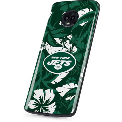 NFL New York Jets Tropical Print Moto G6 Skin