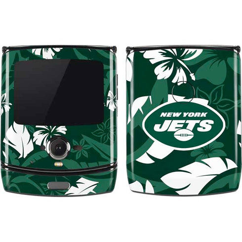 NFL New York Jets Tropical Print Motorola RAZR Skin