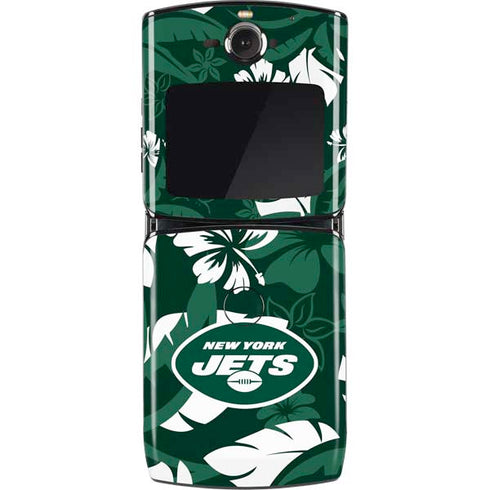 NFL New York Jets Tropical Print Motorola RAZR Skin