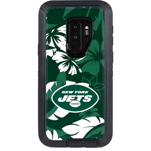 NFL New York Jets Tropical Print Otterbox Defender Galaxy Skin
