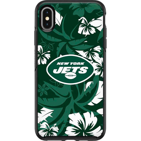 NFL New York Jets Tropical Print Otterbox Symmetry iPhone Skin