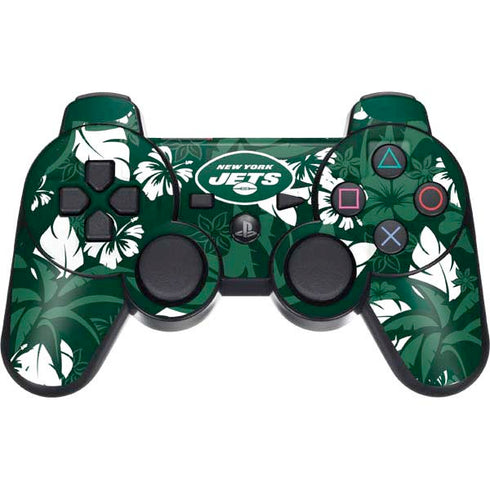 NFL New York Jets Tropical Print PS3 Dual Shock wireless controller Skin
