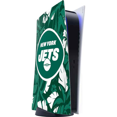 NFL New York Jets Tropical Print PS5 Digital Edition Console Skin