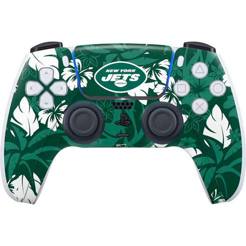 NFL New York Jets Tropical Print PS5 Controller Skin