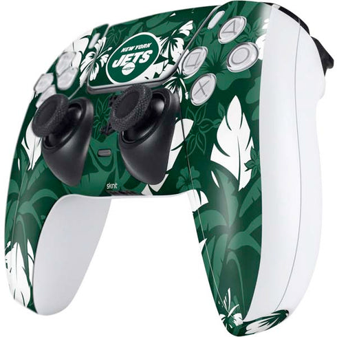 NFL New York Jets Tropical Print PS5 Controller Skin