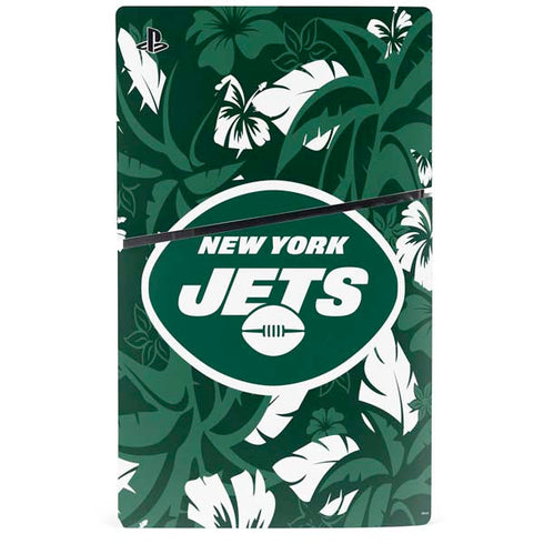 NFL New York Jets Tropical Print PS5 Slim Disk Console Skin