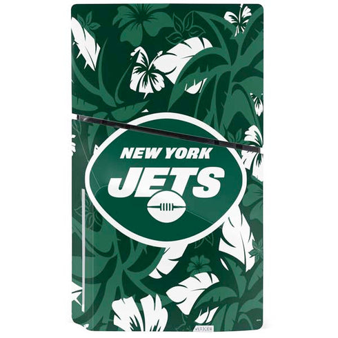NFL New York Jets Tropical Print PS5 Slim Disk Console Skin