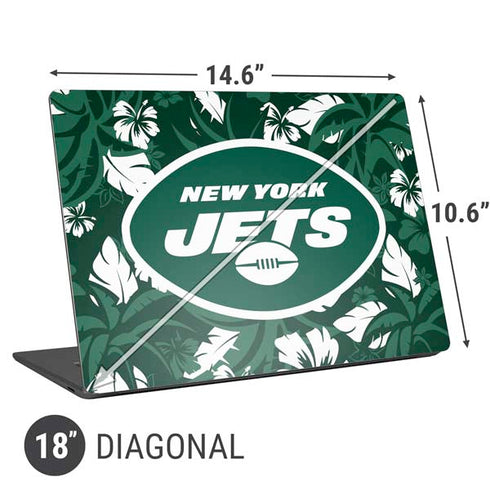 NFL New York Jets Tropical Print Universal Laptop 18in (14.6 x 10.6in) Skin